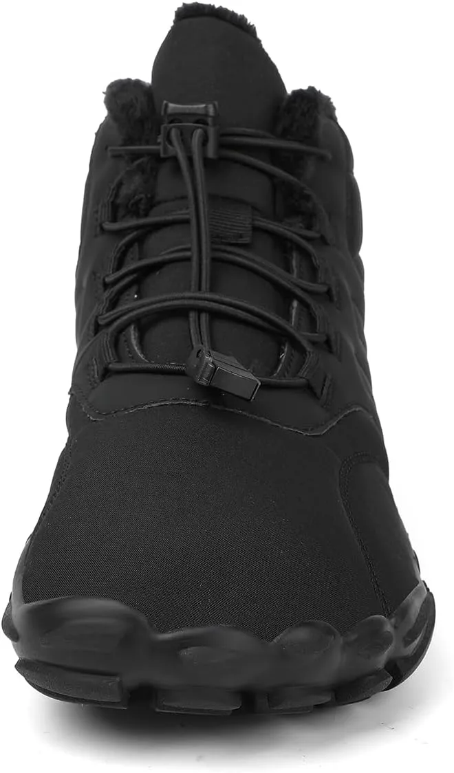 Winter Hike Barefoot Boots Womens,Minimalist Warm Zero Drop Snow Boot Slip On Barefoot Footwear Men Wide Waterproof hike barefoot shoes women