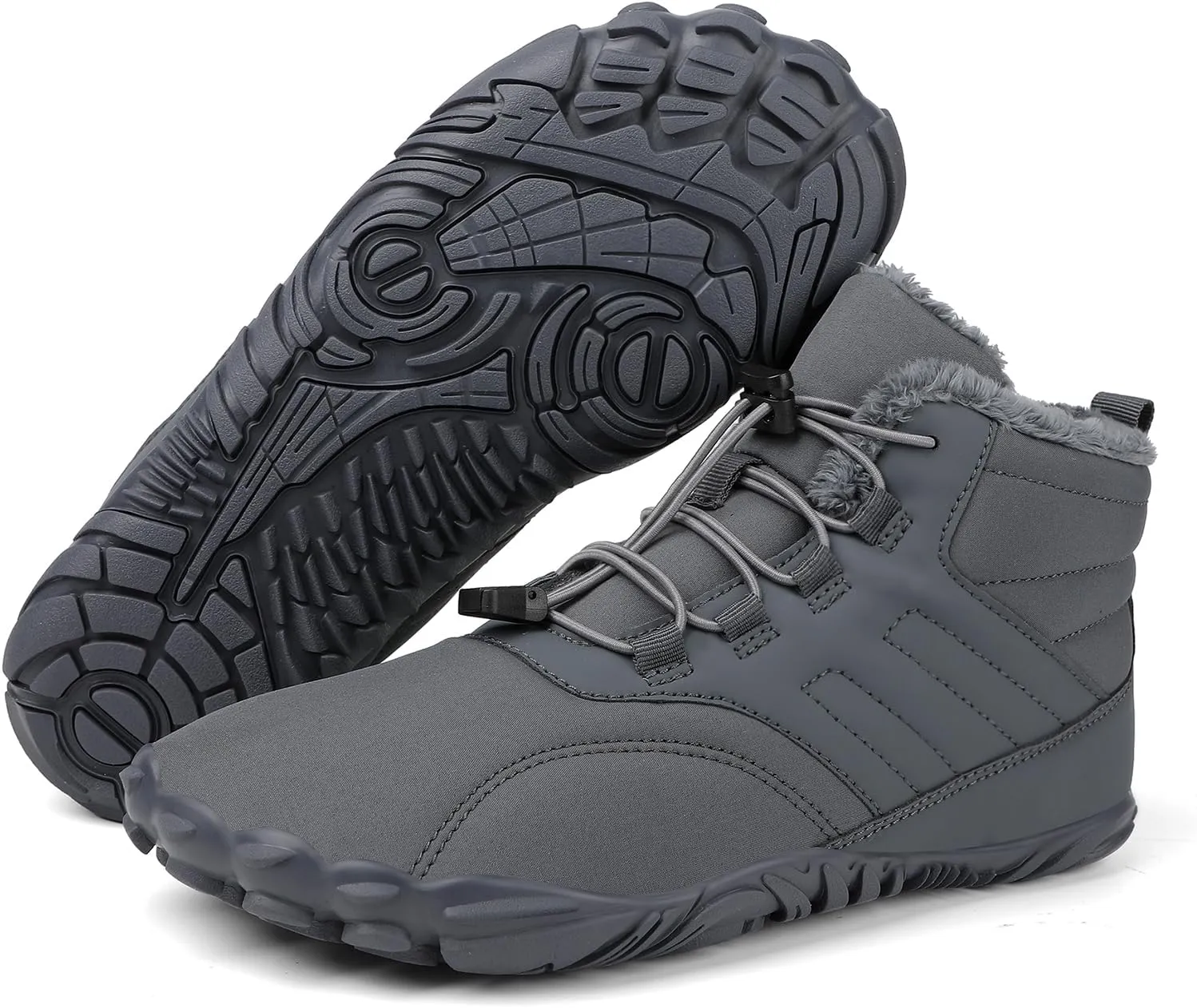 Winter Hike Barefoot Boots Womens,Minimalist Warm Zero Drop Snow Boot Slip On Barefoot Footwear Men Wide Waterproof hike barefoot shoes women