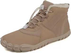 Winter Hike Barefoot Boots Womens,Minimalist Warm Zero Drop Snow Boot Slip On Barefoot Footwear Men Wide Waterproof hike barefoot shoes women