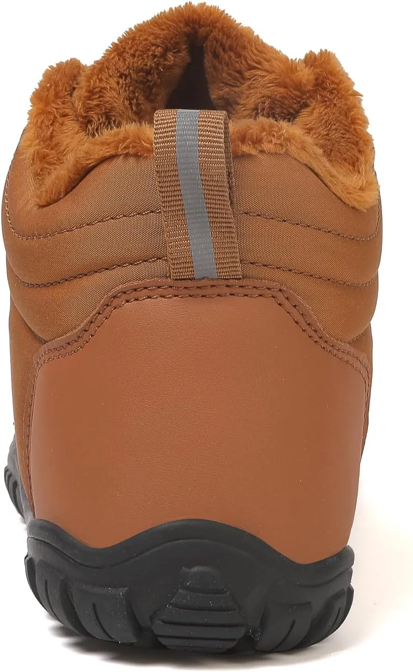 Winter Hike Barefoot Boots Womens,Minimalist Warm Zero Drop Snow Boot Slip On Barefoot Footwear Men Wide Waterproof hike barefoot shoes women
