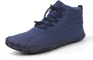 Winter Hike Barefoot Boots Womens,Minimalist Warm Zero Drop Snow Boot Slip On Barefoot Footwear Men Wide Waterproof hike barefoot shoes women
