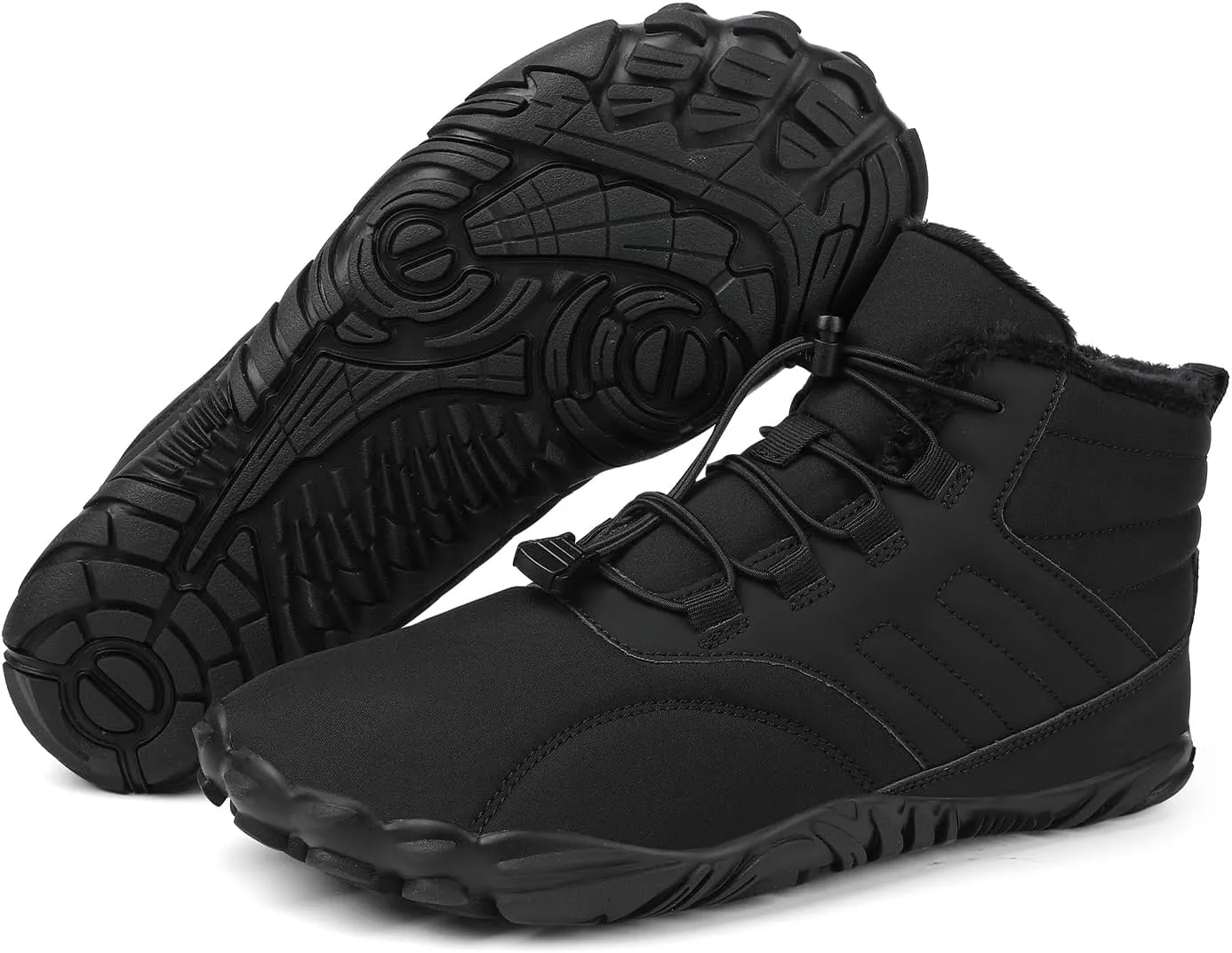 Winter Hike Barefoot Boots Womens,Minimalist Warm Zero Drop Snow Boot Slip On Barefoot Footwear Men Wide Waterproof hike barefoot shoes women