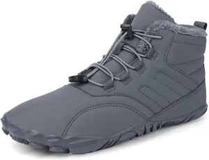 Winter Hike Barefoot Boots Womens,Minimalist Warm Zero Drop Snow Boot Slip On Barefoot Footwear Men Wide Waterproof hike barefoot shoes women