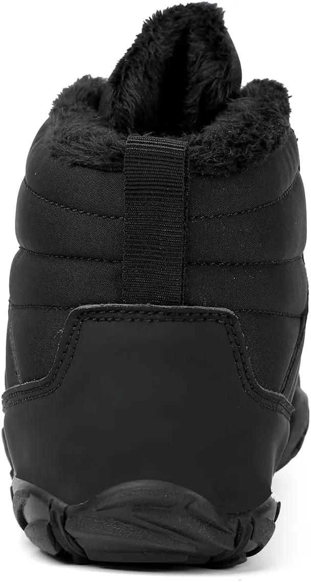 Winter Hike Barefoot Boots Womens,Minimalist Warm Zero Drop Snow Boot Slip On Barefoot Footwear Men Wide Waterproof hike barefoot shoes women