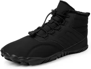 Winter Hike Barefoot Boots Womens,Minimalist Warm Zero Drop Snow Boot Slip On Barefoot Footwear Men Wide Waterproof hike barefoot shoes women