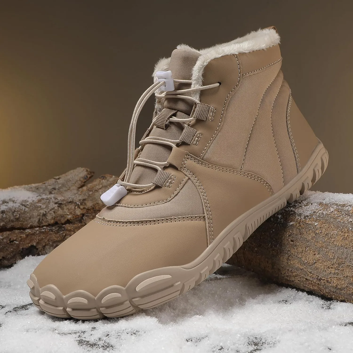 Winter Hike Barefoot Boots Womens,Minimalist Warm Zero Drop Snow Boot Slip On Barefoot Footwear Men Wide Waterproof hike barefoot shoes women