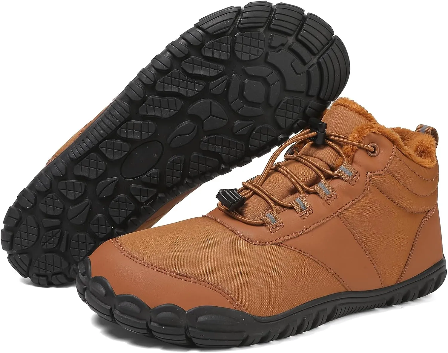 Winter Hike Barefoot Boots Womens,Minimalist Warm Zero Drop Snow Boot Slip On Barefoot Footwear Men Wide Waterproof hike barefoot shoes women