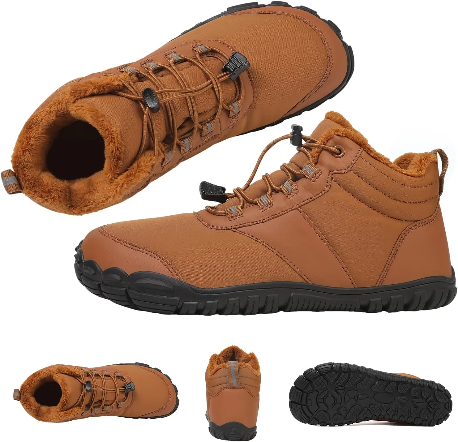 Winter Hike Barefoot Boots,Warm Zero Drop Snow Boot Slip On Barefoot Footwear - Minimalist Warm zero Drop, Non-Slip Snow Boots, Wide Fit Barefoot Boots for Women & Men