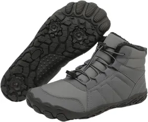 Winter Hike Barefoot Snow Boots Womens Men Minimalist Boots with Wide Toe Box Short Ankle Booties Anti-Slip Barefoot Zero Drop Boot Women for Walking Outdoor