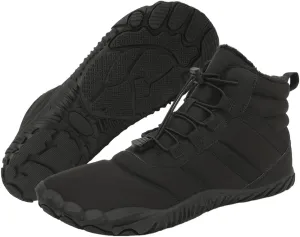 Winter Hike Barefoot Snow Boots Womens Men Minimalist Boots with Wide Toe Box Short Ankle Booties Anti-Slip Barefoot Zero Drop Boot Women for Walking Outdoor
