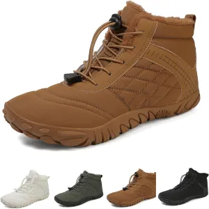 Winter Men'S Women'S Barefoot Shoes, Hiking Barefoot Winter Boots, Zero Drop Sole Trail Running Shoes Wide Toe Shoes
