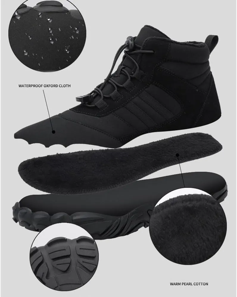 Winter PeakFootwear for Women Men Neuropathy, Hike Barefoot Footwear Men, Non-Slip & Waterproof Barefoot Boots Walking