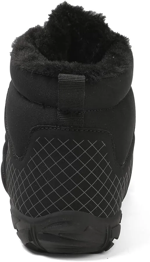 Winter Snow Boots for Women Men Hike Barefoot Shoes Minimalist Winter Snow Boots Zero Drop & Wide Toe Box & Waterproof Fur Lining Snow Booties Warm Hike Shoes