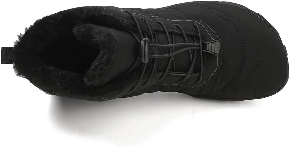 Winter Snow Boots for Women Men Hike Barefoot Shoes Minimalist Winter Snow Boots Zero Drop & Wide Toe Box & Waterproof Fur Lining Snow Booties Warm Hike Shoes