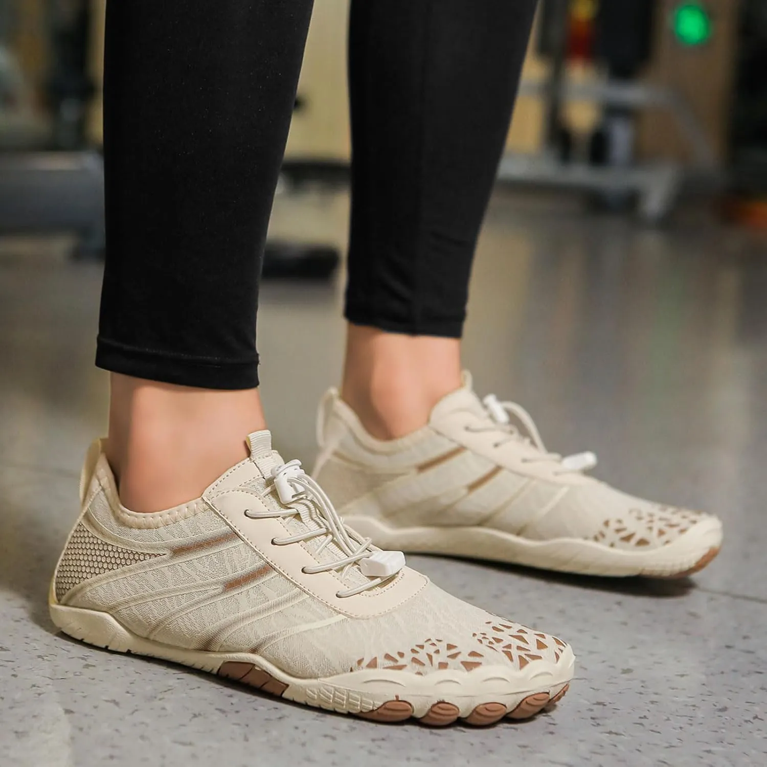 Women Hike Barefoot Shoes Men Breathable & Non-Slip Footwear Barefoot Shoes with Wide Toe Box, Quick Dry Athletic Beach Swim Surf Hiking Trail Running Shoe