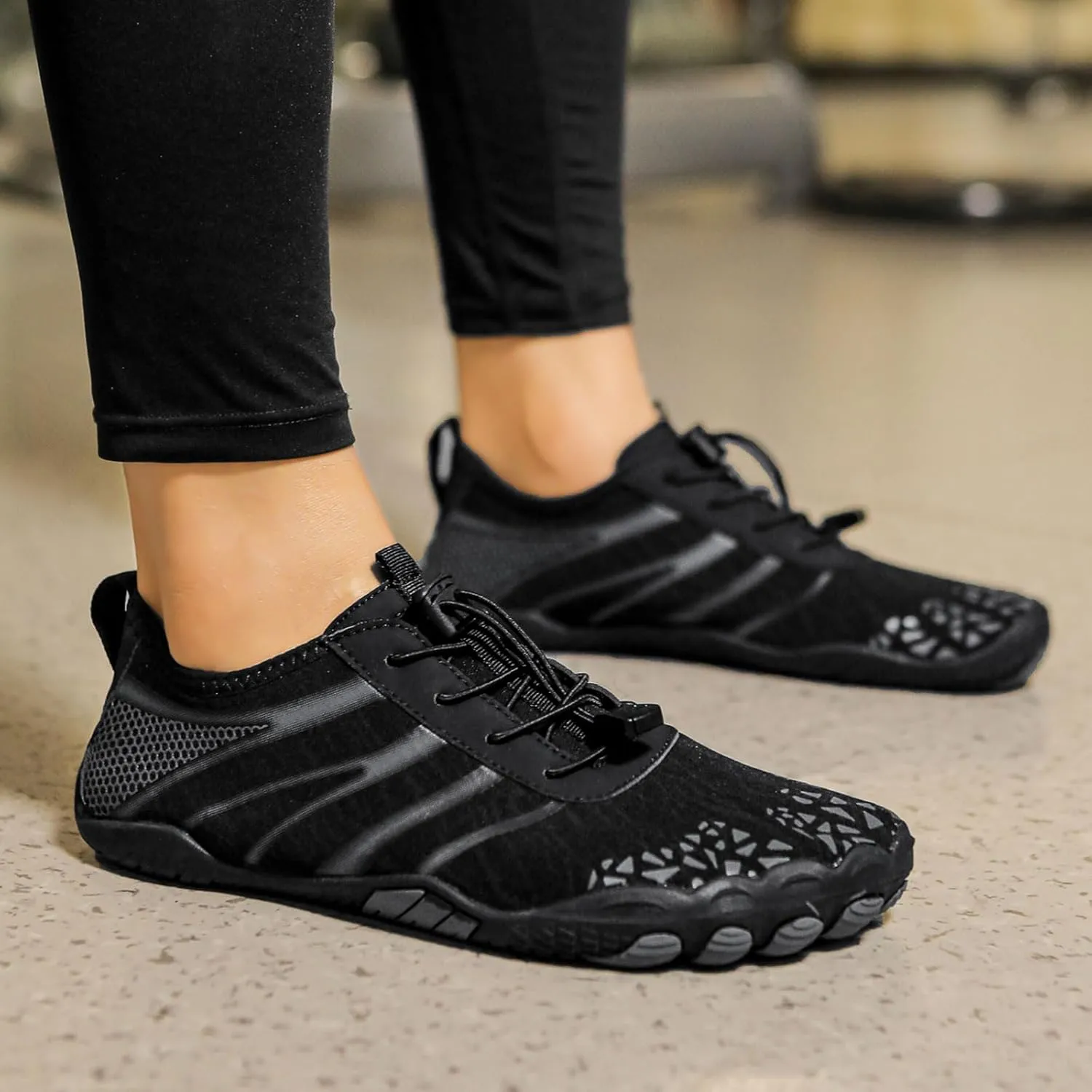 Women Hike Barefoot Shoes Men Breathable & Non-Slip Footwear Barefoot Shoes with Wide Toe Box, Quick Dry Athletic Beach Swim Surf Hiking Trail Running Shoe