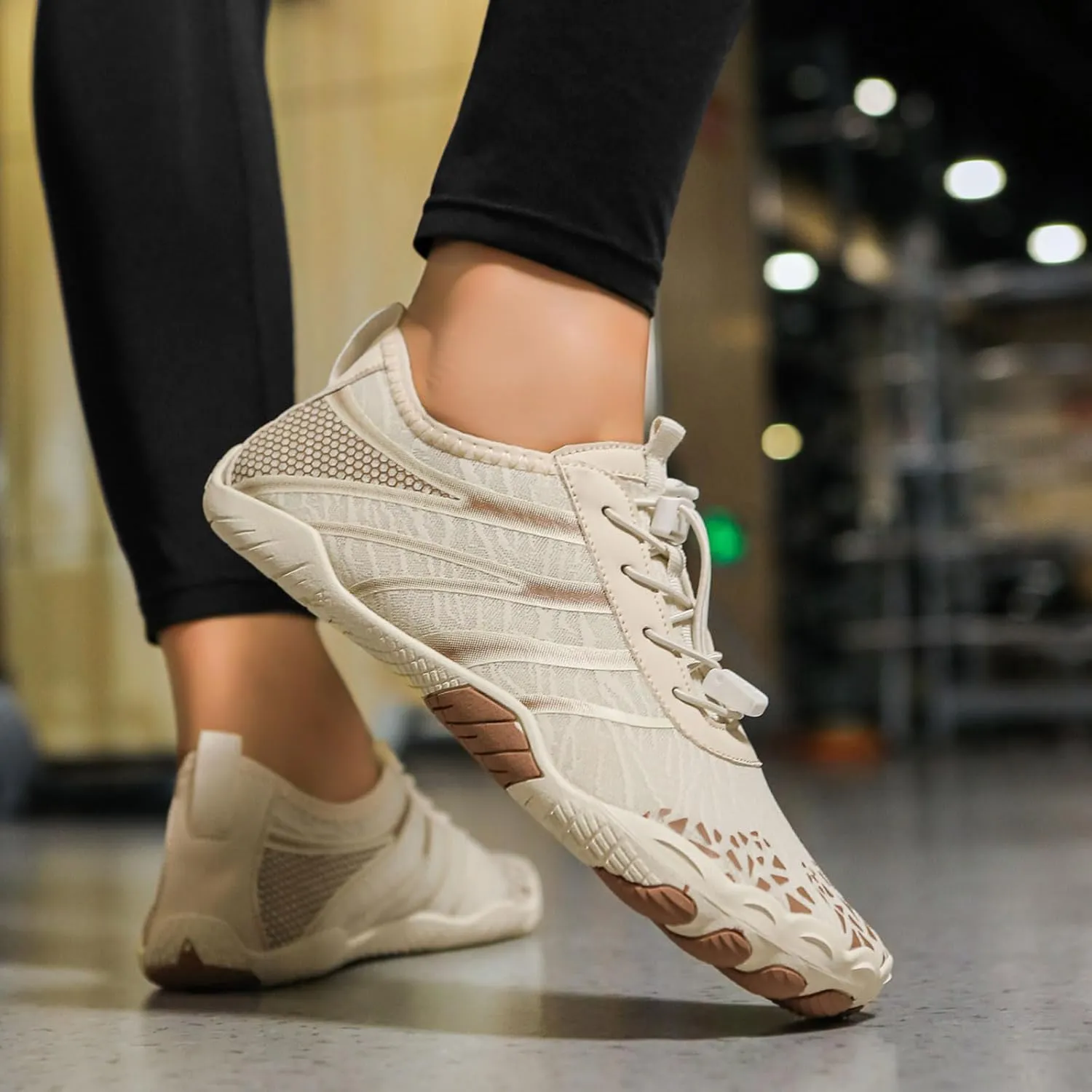 Women Hike Barefoot Shoes Men Breathable & Non-Slip Footwear Barefoot Shoes with Wide Toe Box, Quick Dry Athletic Beach Swim Surf Hiking Trail Running Shoe