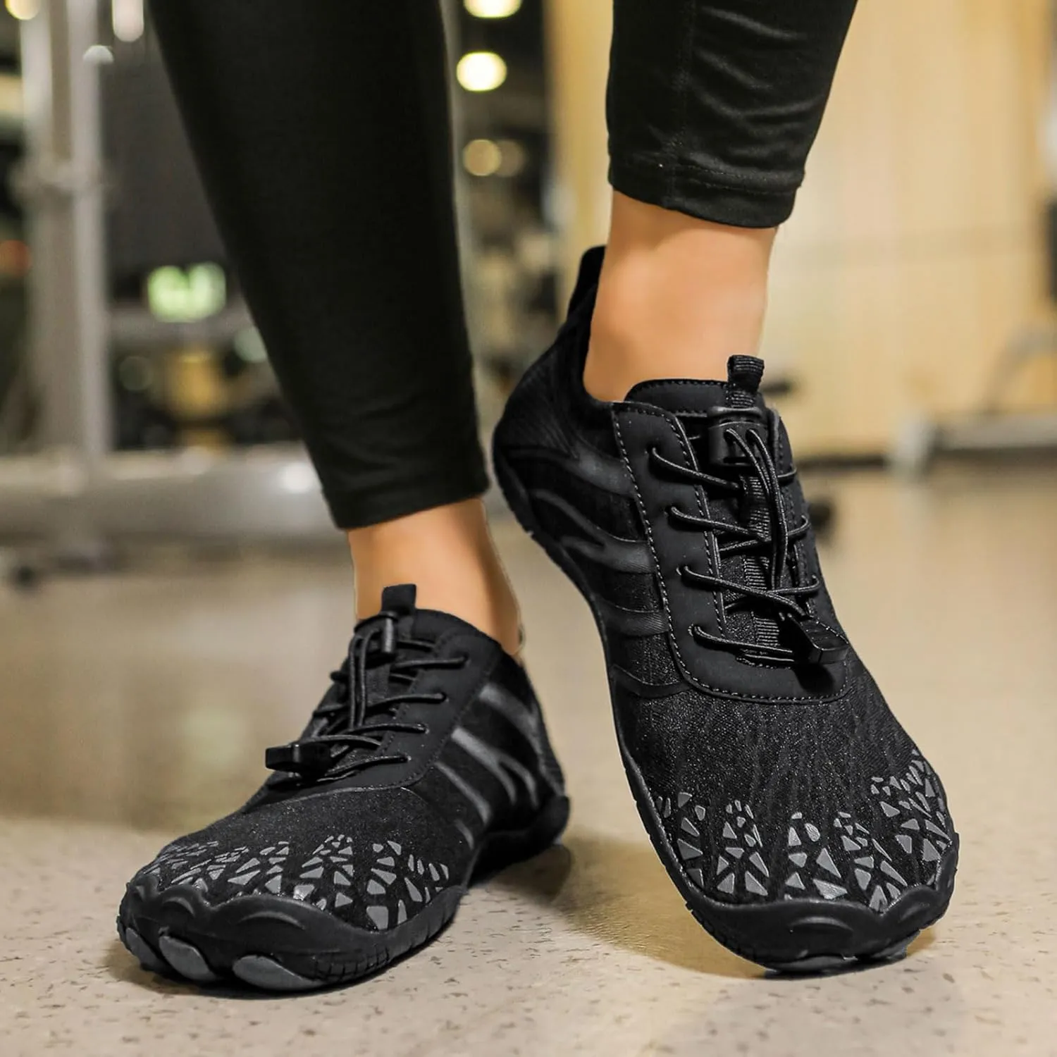 Women Hike Barefoot Shoes Men Breathable & Non-Slip Footwear Barefoot Shoes with Wide Toe Box, Quick Dry Athletic Beach Swim Surf Hiking Trail Running Shoe