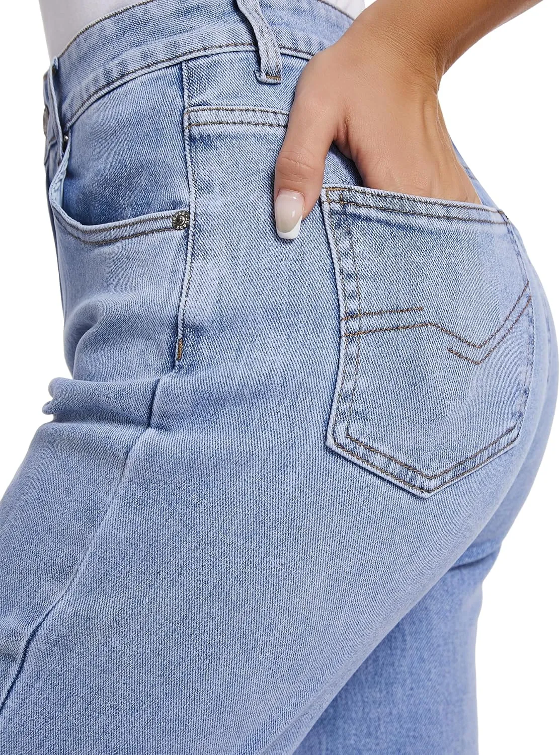 Women Jeans High Waist Trendy Tummy Casual Control Jeans Y2k Boyfriends Straight Jeans for Women