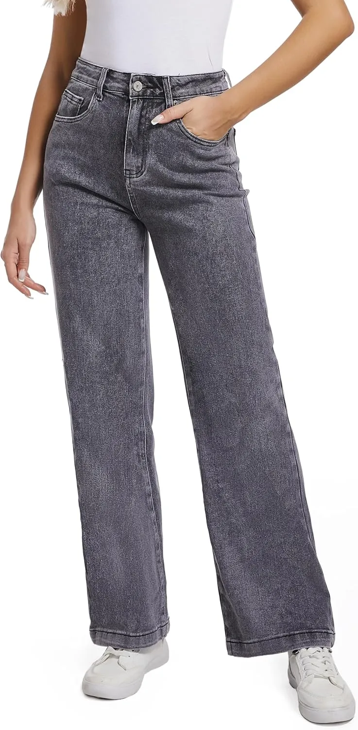 Women Jeans High Waist Trendy Tummy Casual Control Jeans Y2k Boyfriends Straight Jeans for Women