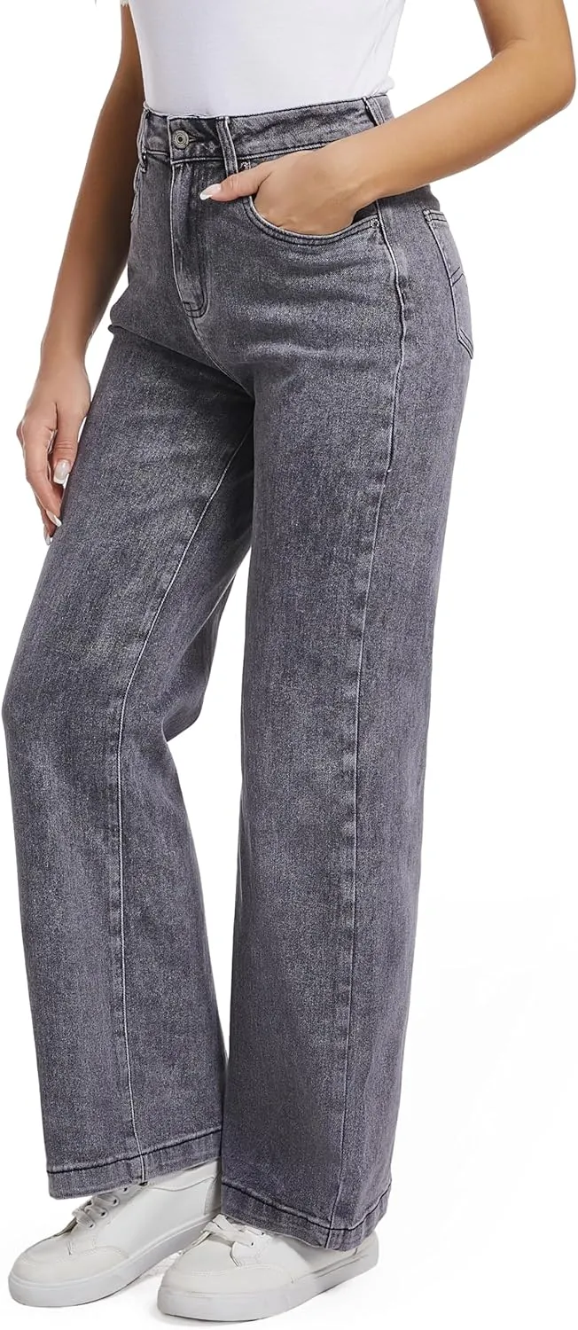 Women Jeans High Waist Trendy Tummy Casual Control Jeans Y2k Boyfriends Straight Jeans for Women