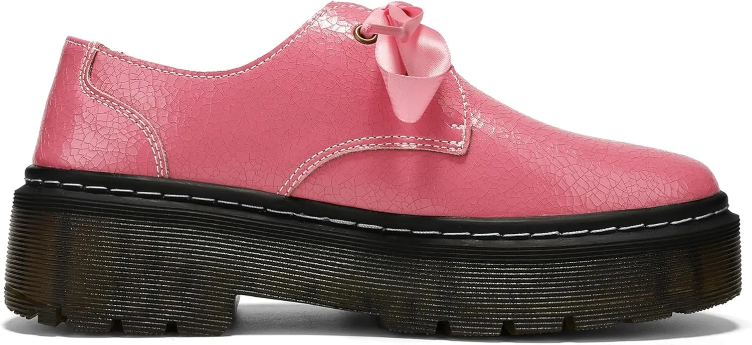 Women Lace-up Platform Chunky Loafers Classic Lug Sole Oxford Shoes Business Work Office Dress Shoes