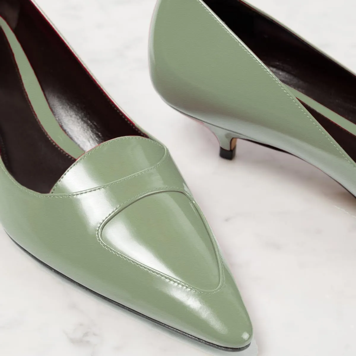 Women Low Kitten Heel Pumps Pointed Toe Dress Shoes Slip On 1 Inch Low Heel Work Pumps Comfort Basic Pump Shoes Matte Evening Party Bridal Office Kitten Heels 4-11 M US