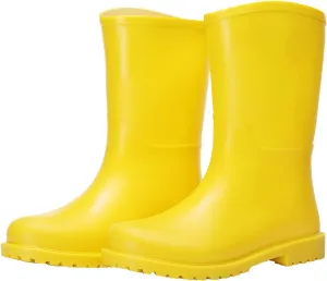 women mid calf rain boots Waterproof Garden Shoes Anti-Slipping Fashion Rubber Out Work rain Shoes