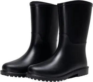 women mid calf rain boots Waterproof Garden Shoes Anti-Slipping Fashion Rubber Out Work rain Shoes