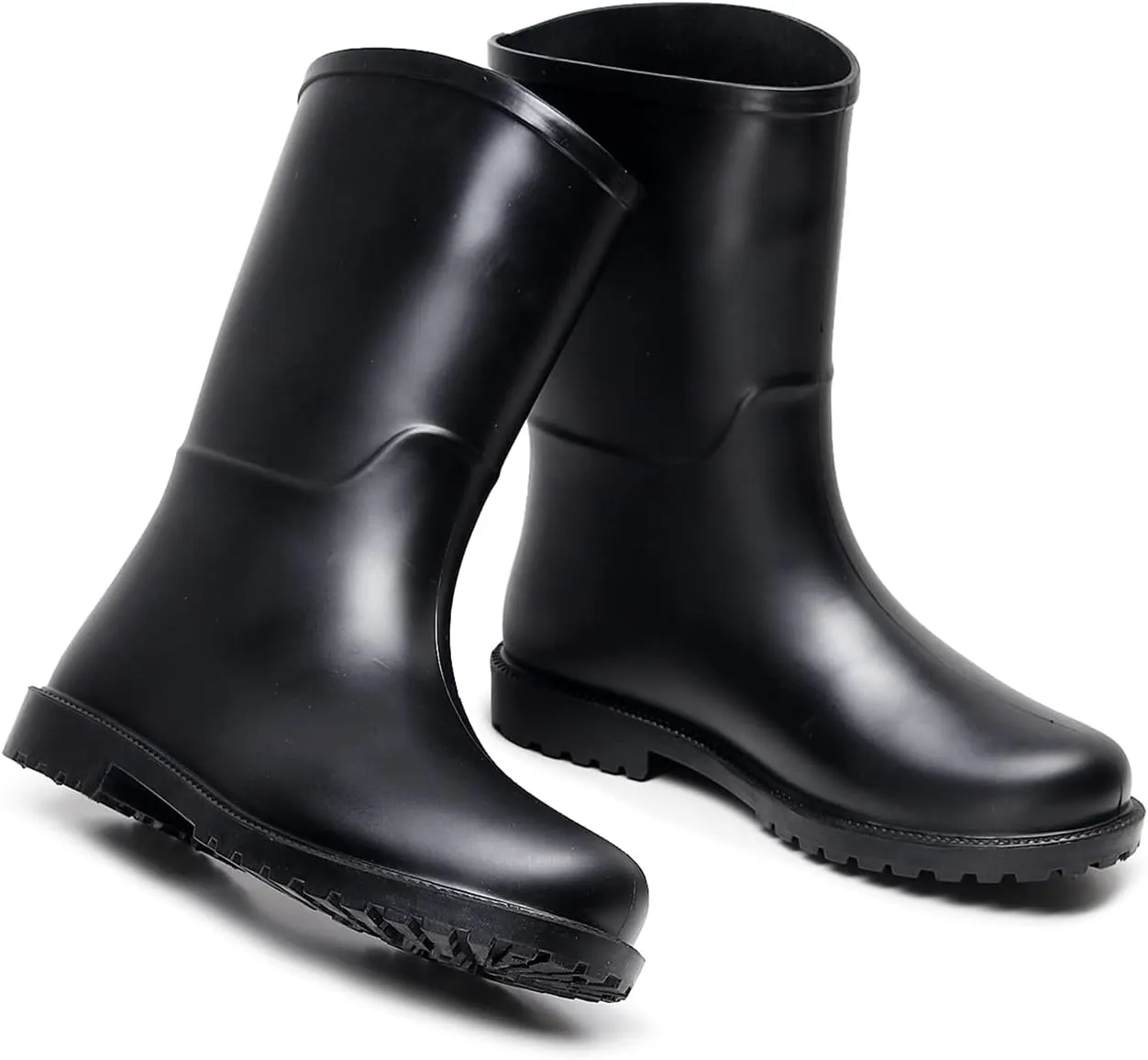 women mid calf rain boots Waterproof Garden Shoes Anti-Slipping Fashion Rubber Out Work rain Shoes
