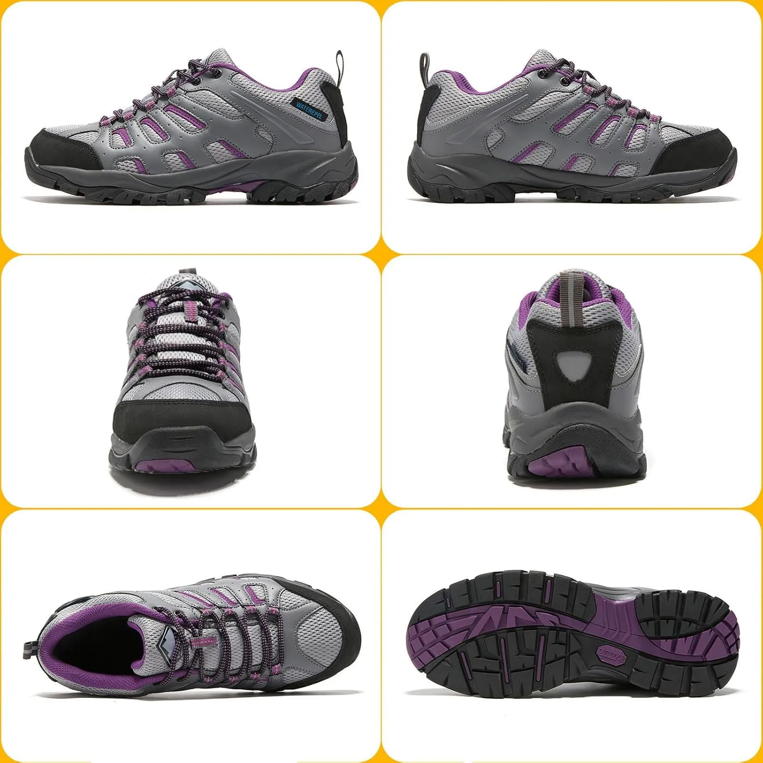Women Waterproof Hiking Boots Breathable Soft Lined Booties Non Slip Trail Shoes for Outdoor Walking Trekking Camping