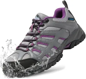 Women Waterproof Hiking Boots Breathable Soft Lined Booties Non Slip Trail Shoes for Outdoor Walking Trekking Camping