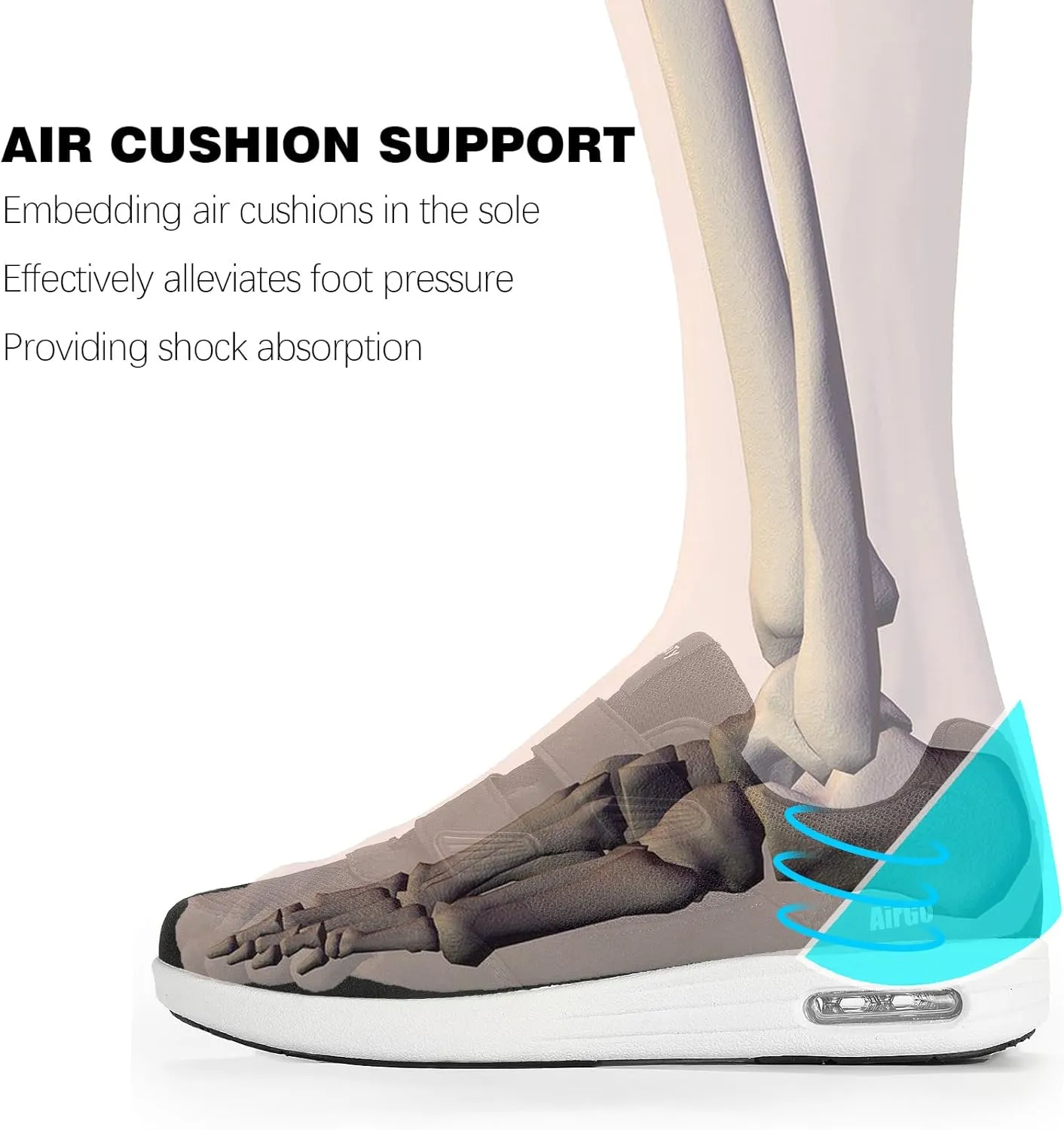 Women's Adjustable Fit Diabetic Shoes Orthopedic Walking Sneakers | Plantar Fasciitis/Swollen Feet/Bunions | Wide Size 6.5-11.5