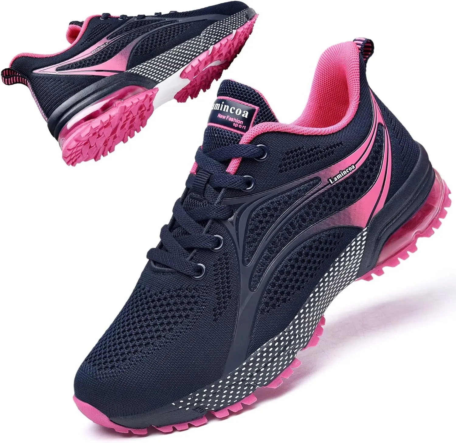 Womens Air Running Shoes Non Slip Tennis Walking Shoes Women Mesh Cushion Sneakers for Gym Workout Sports