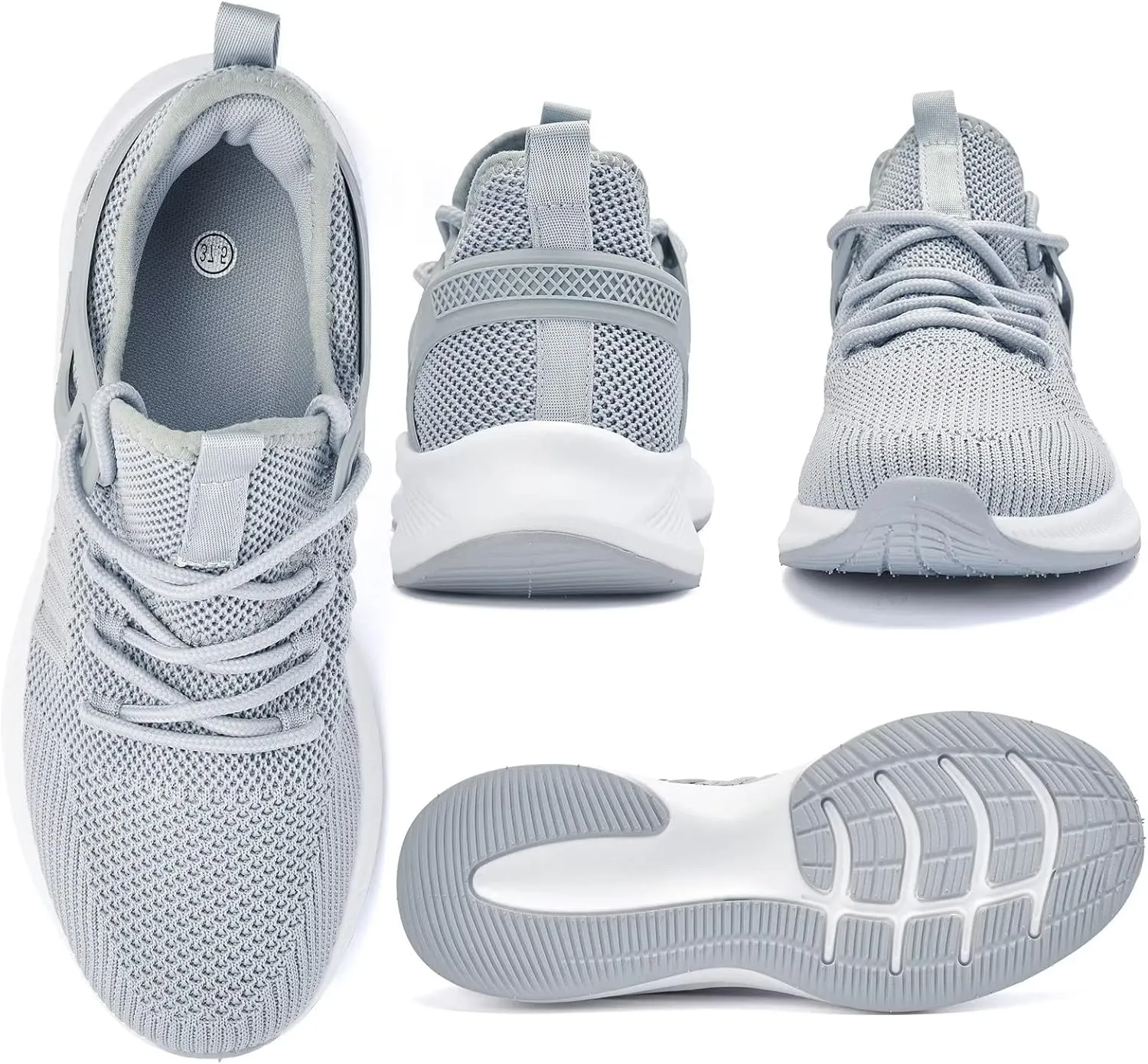 Womens Athletic Walking Shoes - Running Tennis Shoes Jogging Workout Lightweight Breathable Slip on Sneakers for Indoor Outdoor Gym Travel Work