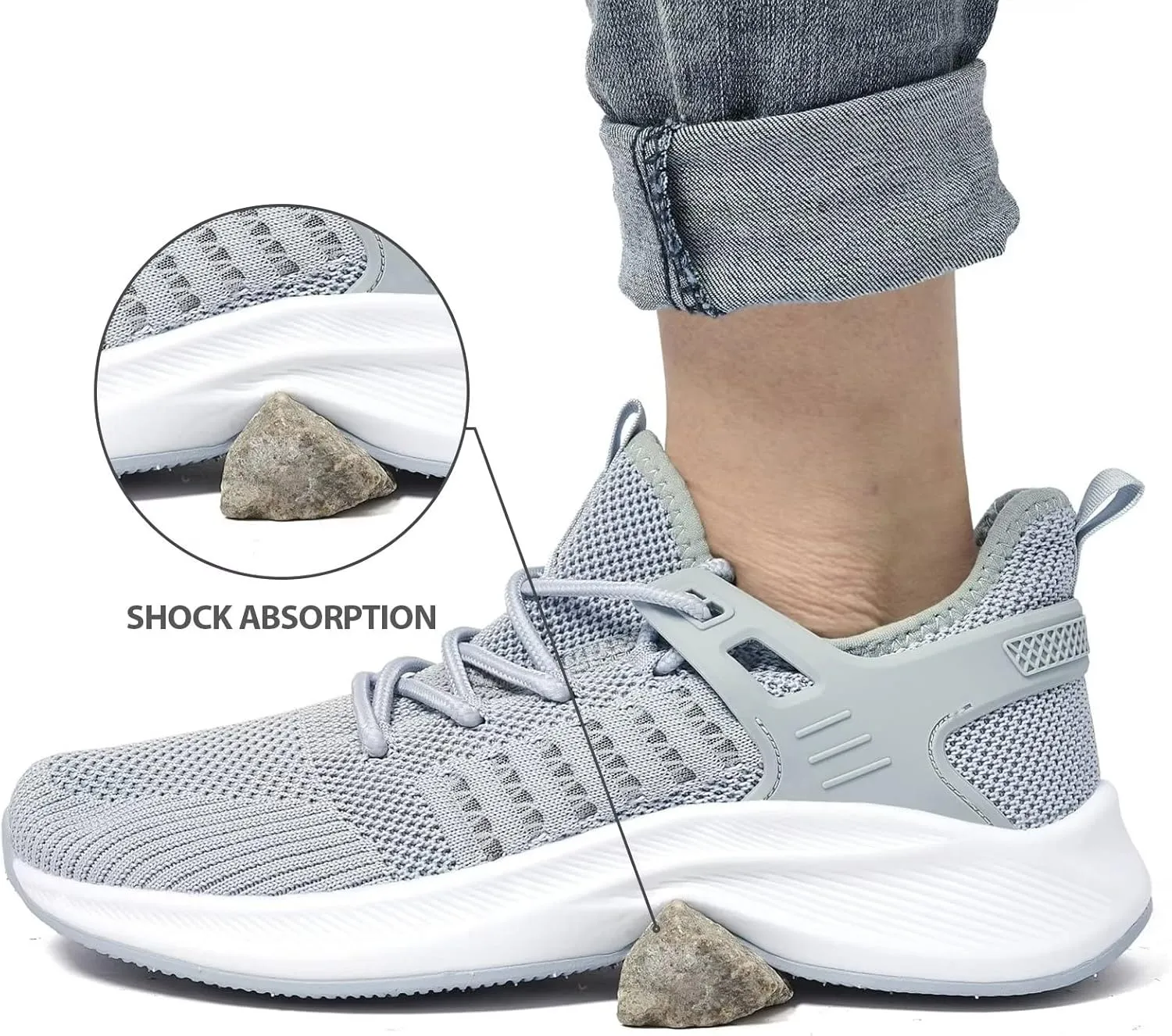 Womens Athletic Walking Shoes - Running Tennis Shoes Jogging Workout Lightweight Breathable Slip on Sneakers for Indoor Outdoor Gym Travel Work