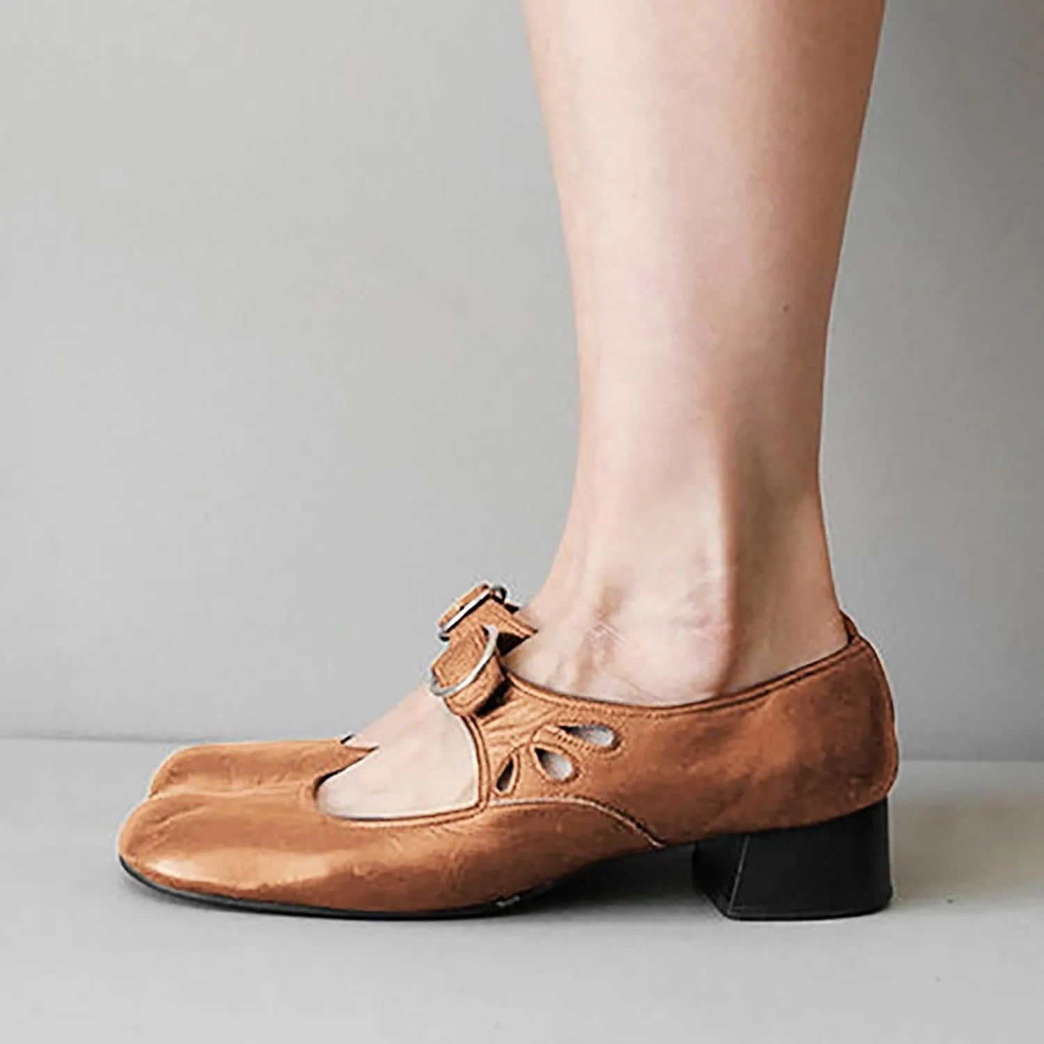 Women's Breathable Slip On Loafers Comfortable Casual Shoes for Walking Lightweight Chunky Heel Everyday Wear