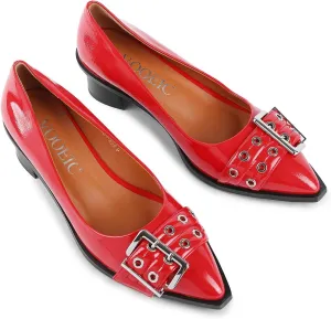 Women's Chunky Low Block Heels Mary Jane Closed Toe Work Pumps, Comfortable Pointed Toe Dress Wedding Shoes,Women's Loafers Leather Penny Loafers Fashion Low Heel Dressy Shoes