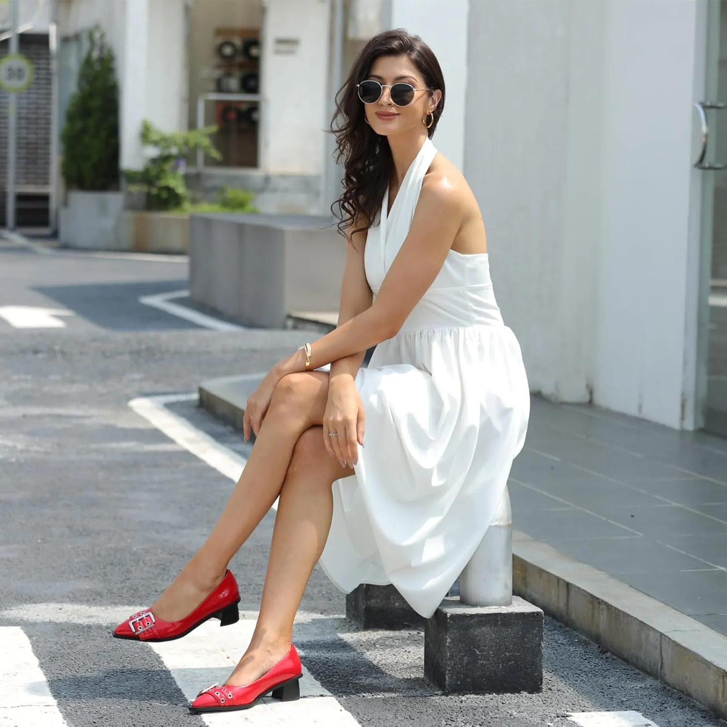 Women's Chunky Low Block Heels Mary Jane Closed Toe Work Pumps, Comfortable Pointed Toe Dress Wedding Shoes,Women's Loafers Leather Penny Loafers Fashion Low Heel Dressy Shoes