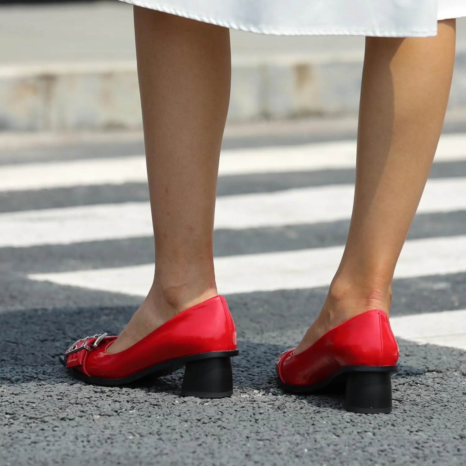 Women's Chunky Low Block Heels Mary Jane Closed Toe Work Pumps, Comfortable Pointed Toe Dress Wedding Shoes,Women's Loafers Leather Penny Loafers Fashion Low Heel Dressy Shoes