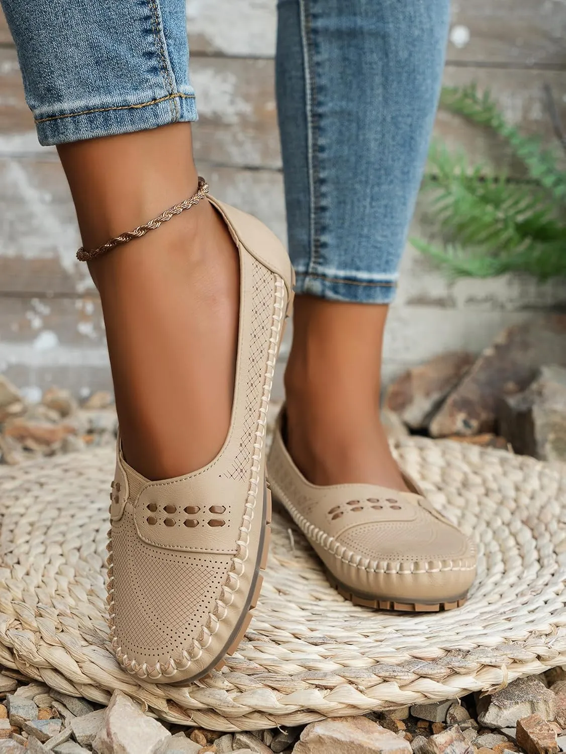 Women's Classic Comfort Leather Penny Loafers Casual Slip-Ons Lightweight Walking Flats Driving Mocs Boat Shoes
