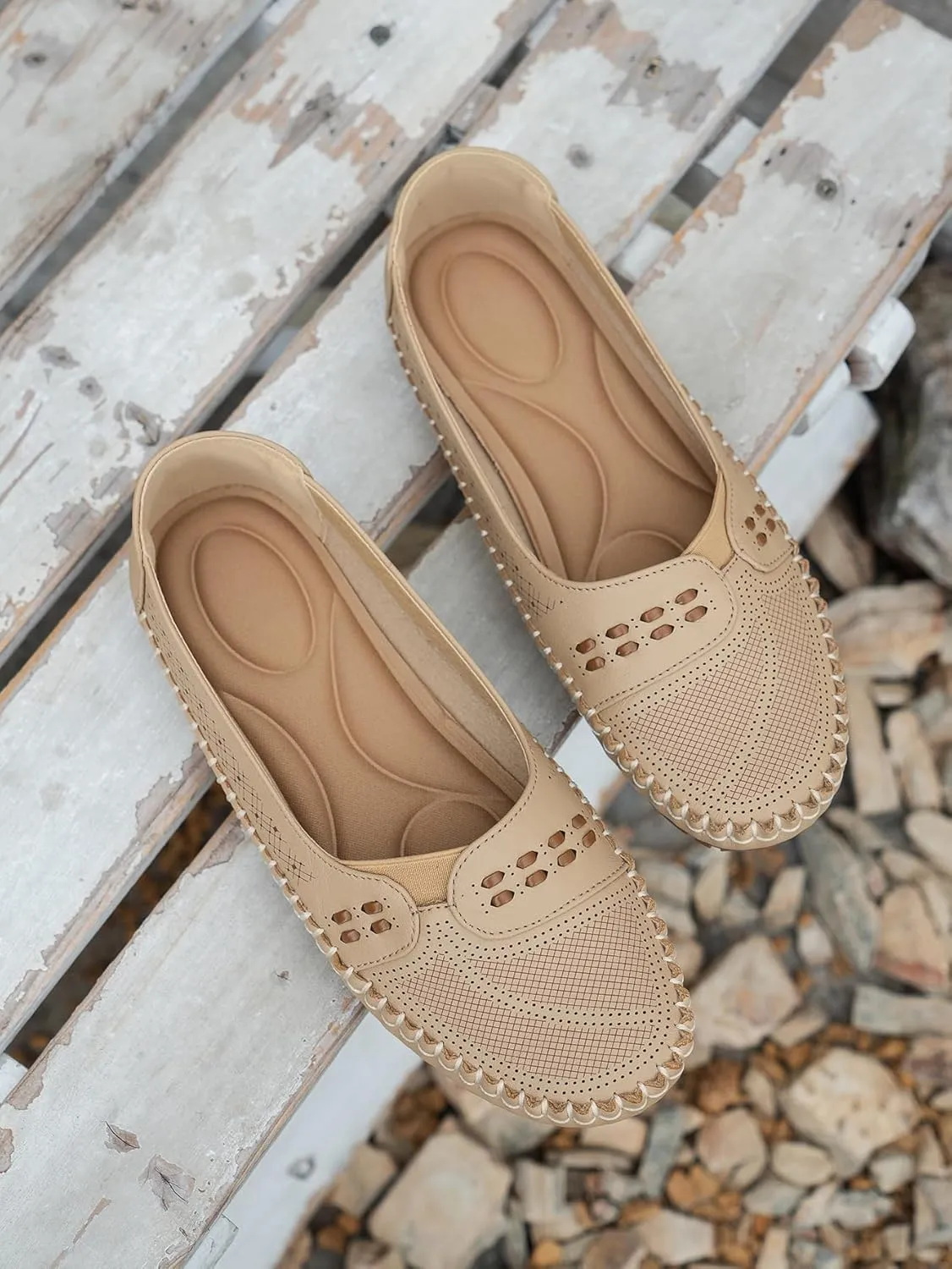 Women's Classic Comfort Leather Penny Loafers Casual Slip-Ons Lightweight Walking Flats Driving Mocs Boat Shoes