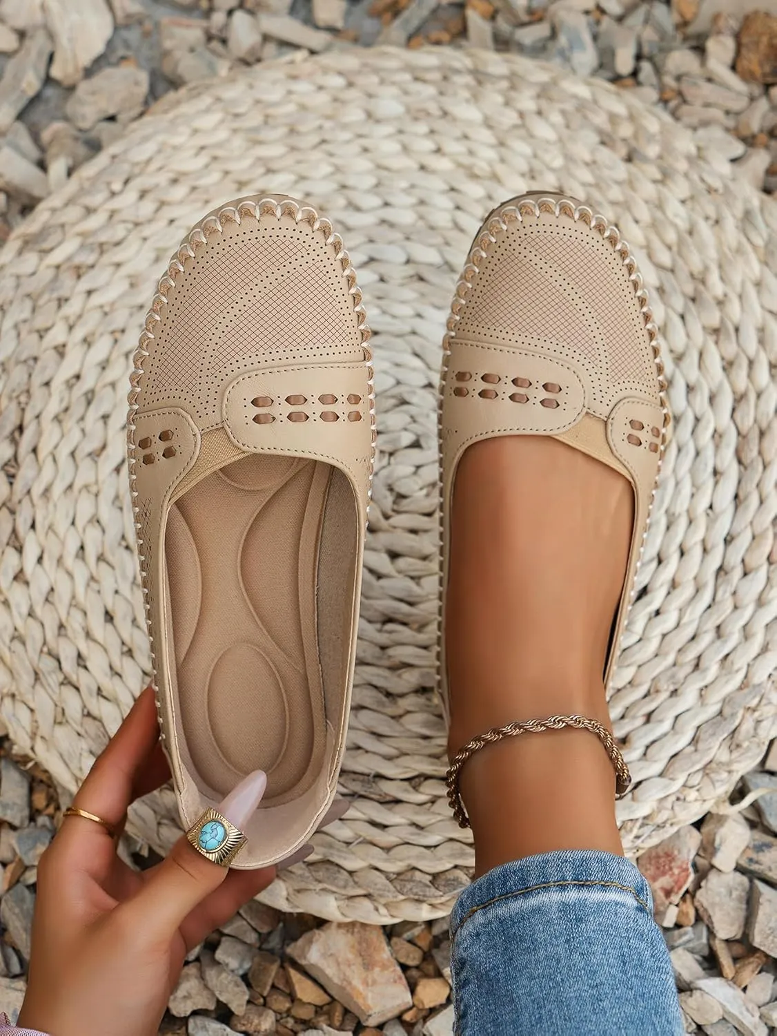 Women's Classic Comfort Leather Penny Loafers Casual Slip-Ons Lightweight Walking Flats Driving Mocs Boat Shoes