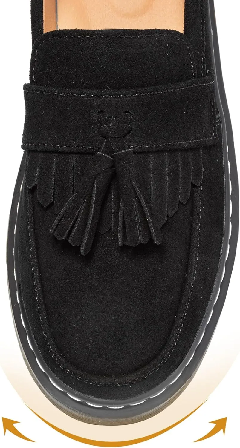 Women's Classic Penny Loafer Platform Chunky Heel Loafer for Women Comfortable Womens Business Casual Shoes