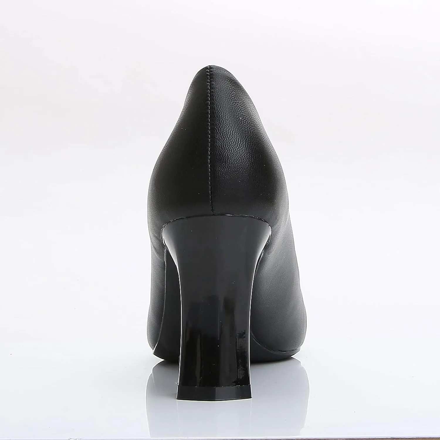 Women's Closed Pointed Toe Chunky Block High Heels Slip On Office Wedding Dress Pumps Shoes for Women 3 Inches
