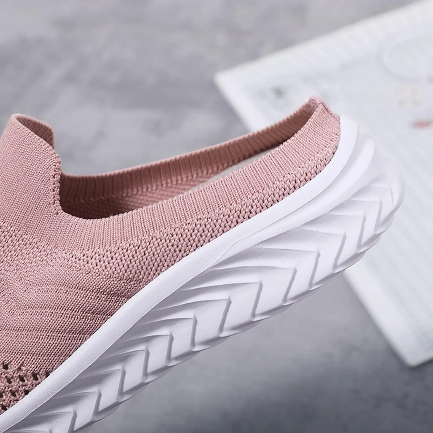 Womens Comfortable Orthopedic Sneakers Slip On Walking Shoes with Arch Support Casual Loafers for Plantar Fasciitis Foot Pain Relief Swollen Feet