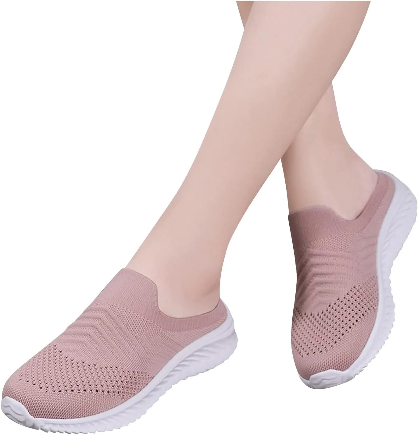 Womens Comfortable Orthopedic Sneakers Slip On Walking Shoes with Arch Support Casual Loafers for Plantar Fasciitis Foot Pain Relief Swollen Feet
