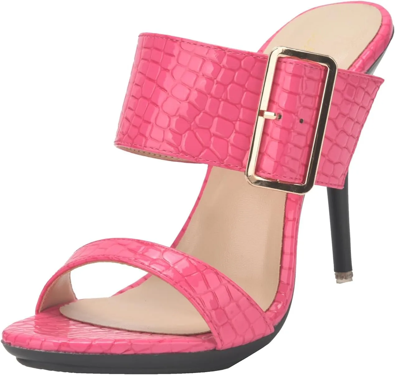 Womens Dressy Slides Shoes Two Strap Summer Mules Sandals