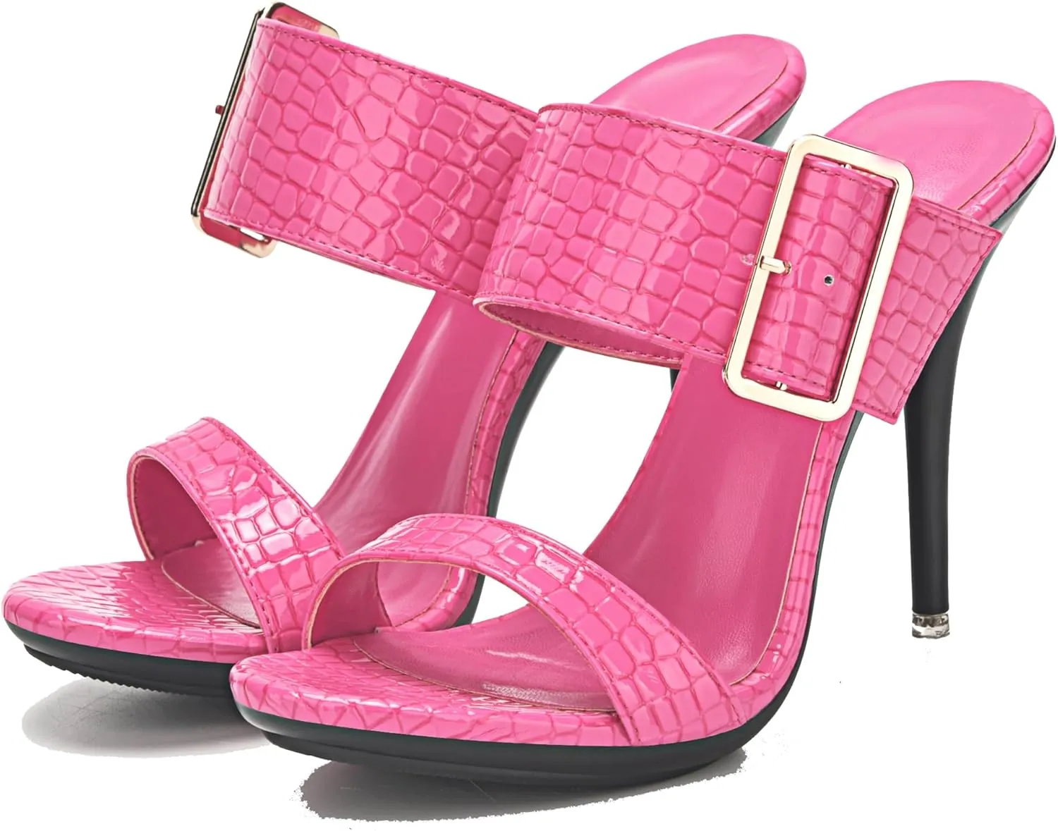 Womens Dressy Slides Shoes Two Strap Summer Mules Sandals