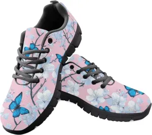 Women's Fashion Sneakers Low Top Casual Shoes Lightweight Wide Arch Support Travel Sneakers for Workout Size 5-12 Black Sole